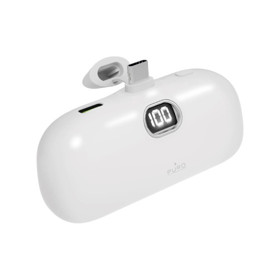 Power Bank 5000mAh USB-C con connettore integrato Plug 5